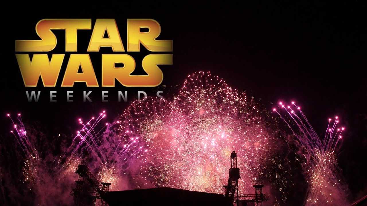 4K Symphony in the Stars Fireworks Wide Angle Ver. Star Wars Weekend 2015 The Force Awakens