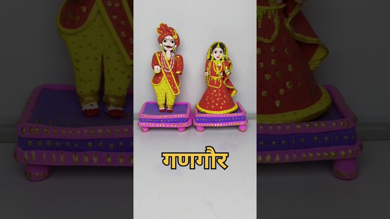 Gangaur festival Rajasthan 😍 DIY Gangaur idol 💞#shorts#viralvideo#hinduism#trending#gangaurfestival