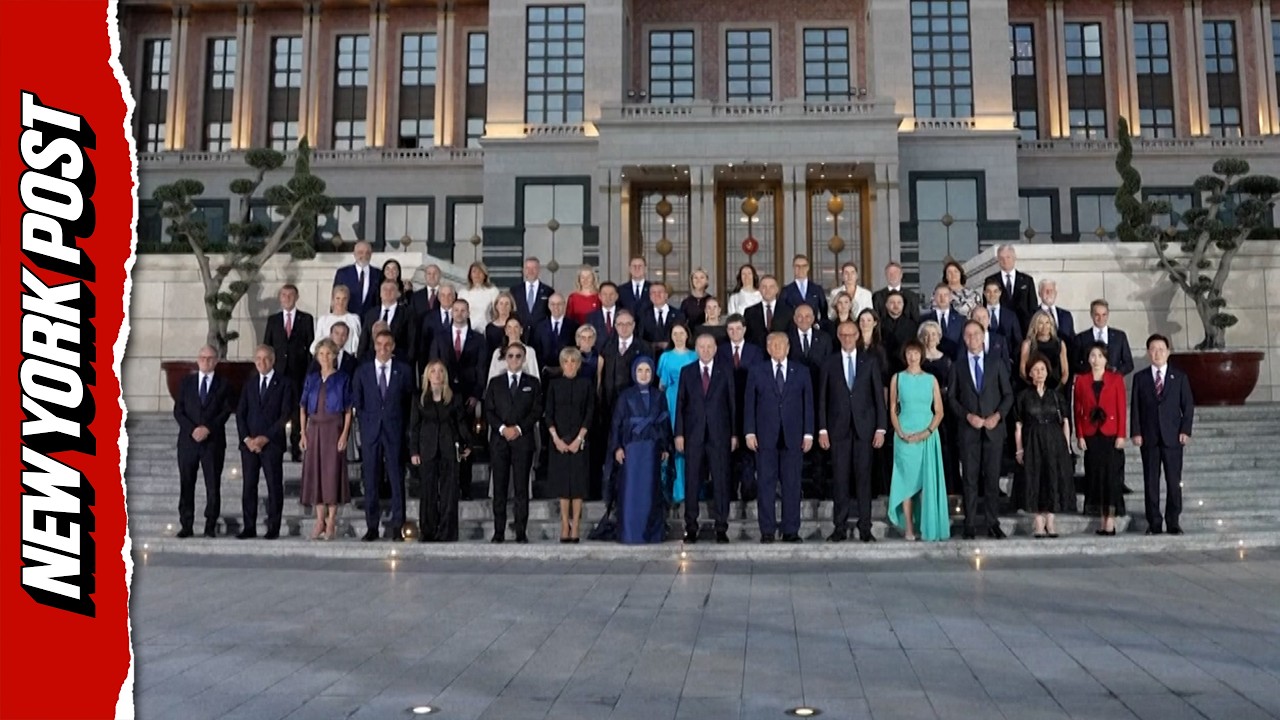 President Trump and European Leaders Pose for 'Family Photo' at NATO Summit in Turkey