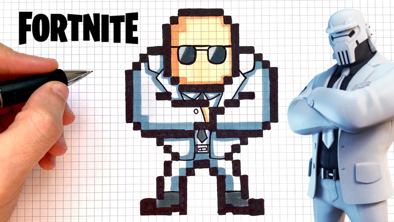 TUTO DESSIN BRUTUS SKIN PIXEL ART - FORTNITE