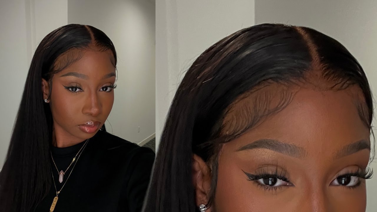 It's Giving Fresh Relaxer | Kinky Straight Lace Front Wig Tutorial ft Klaiyi Hair