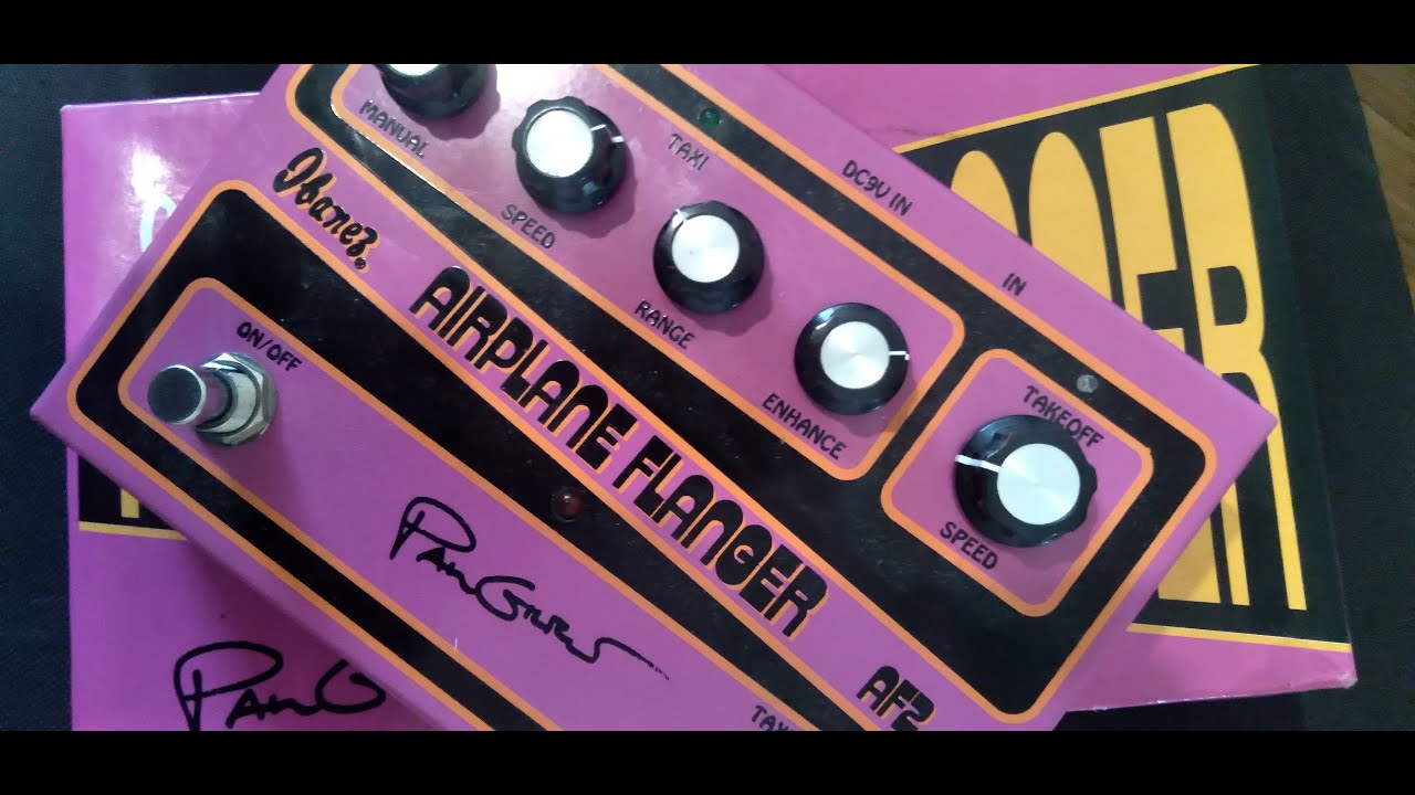 1, 2, 3 probando un Ibanez Af2 Airplane Flanger Signature Paul Gilbert