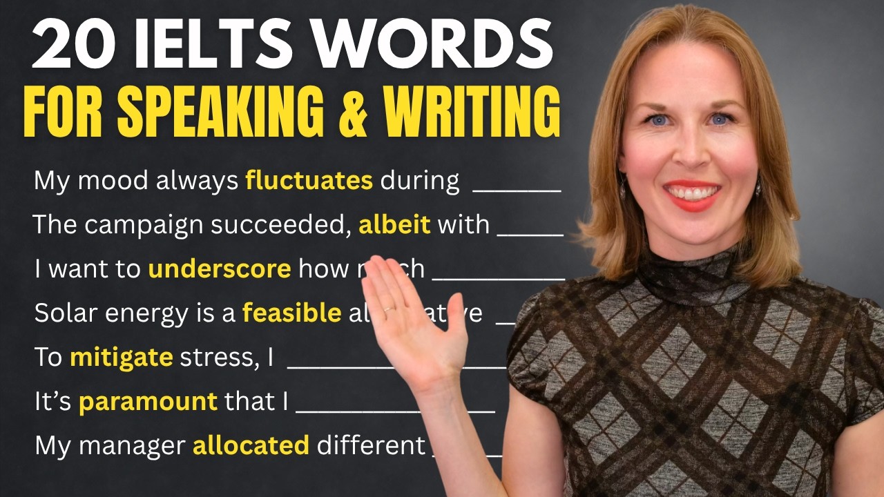 20 IELTS Words for BOTH Speaking & Writing | Advanced English Vocabulary