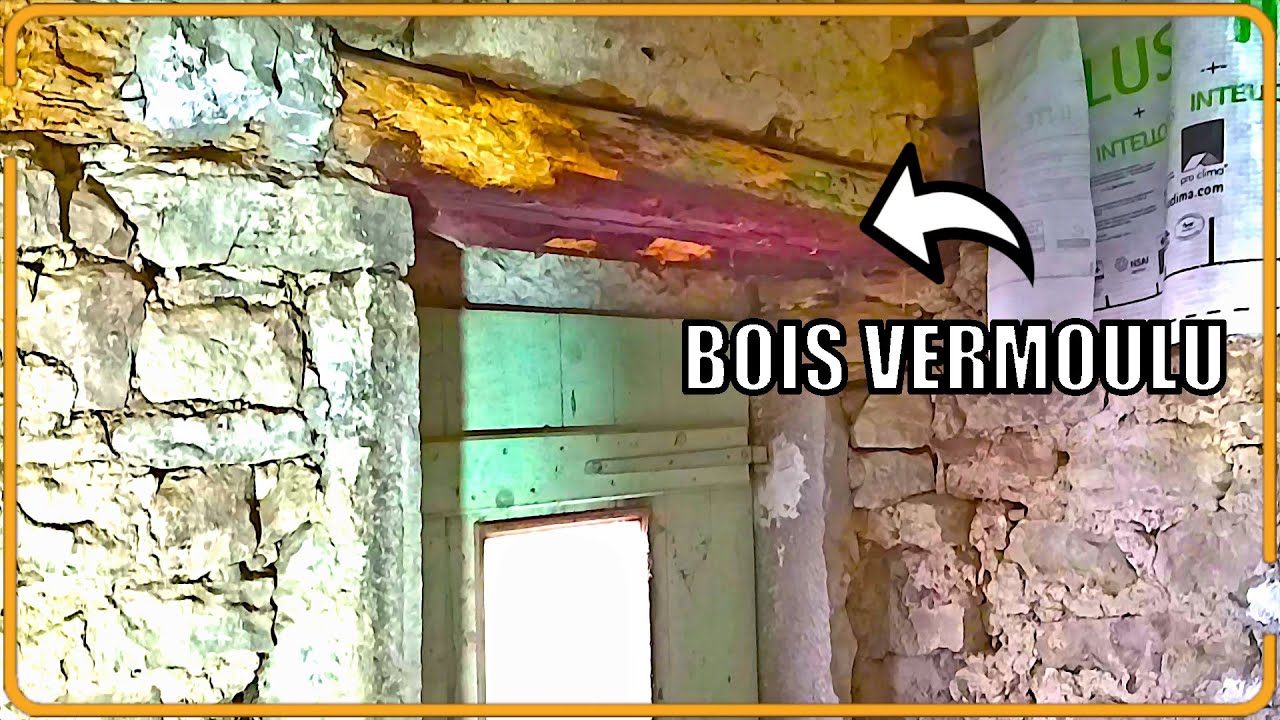 Remplacer d'anciens linteaux bois dans un mur en pierres