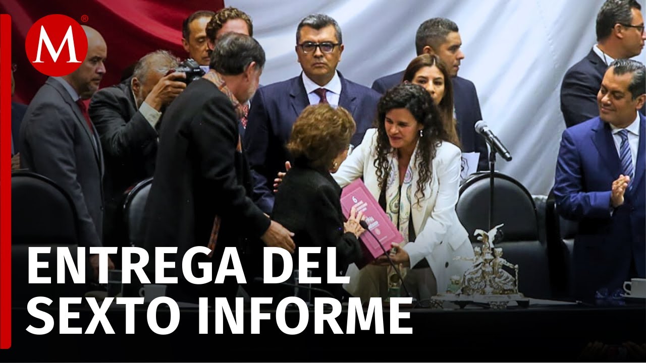 Luisa María Alcalde hace entrega del último informe de Gobierno de AMLO