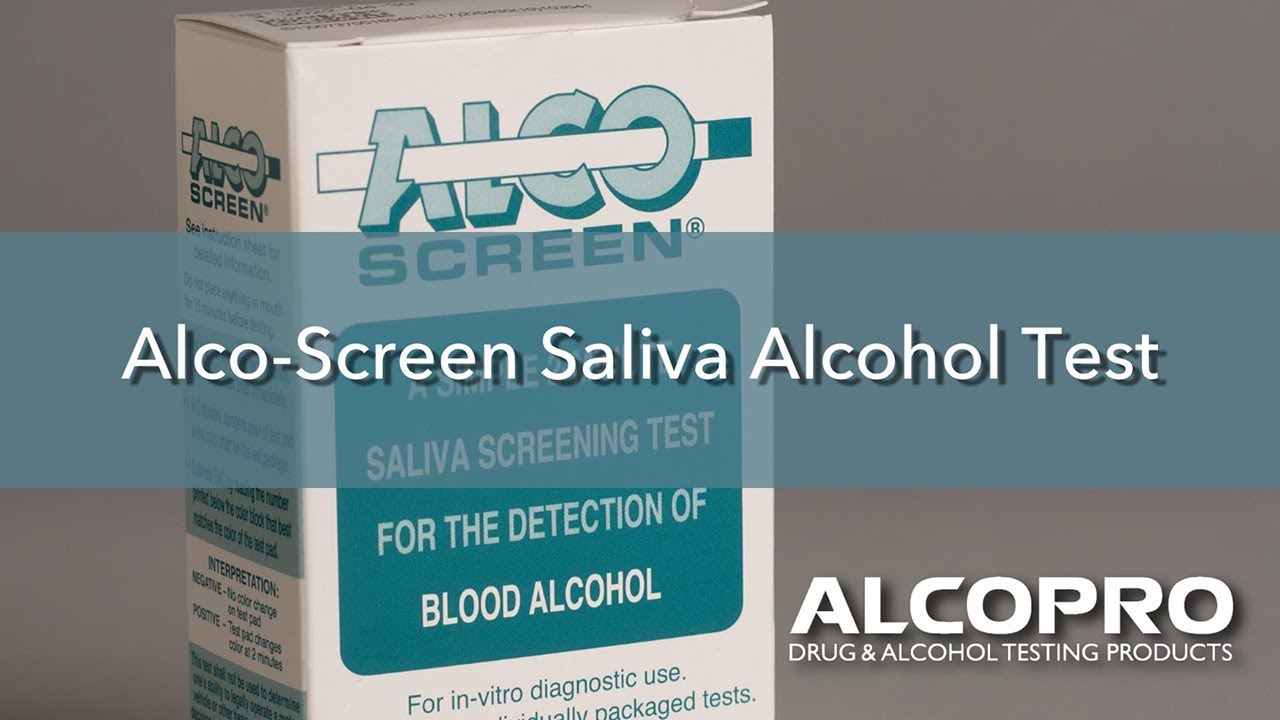 Alco Screen saliva alcohol test instructions