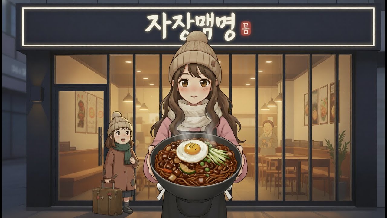 Lost Everything But Each Other | The Warmth of a Bowl of Jajangmyeon | Healing Anime | Ghibli-style