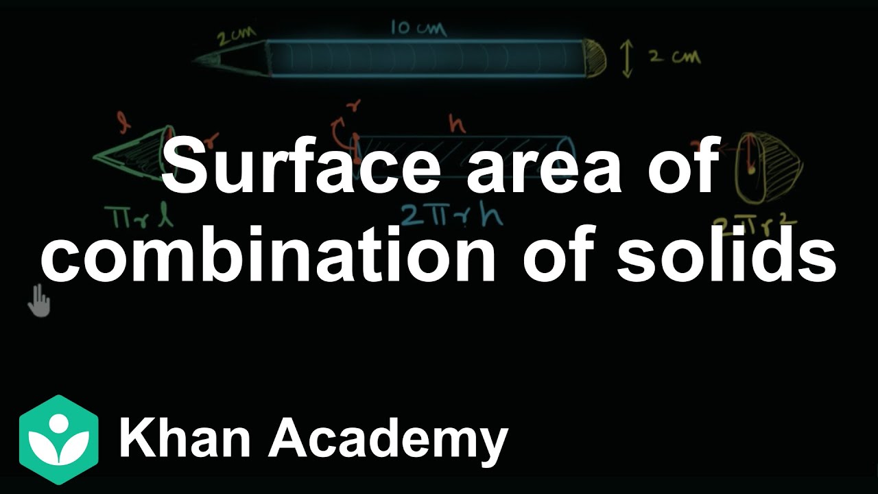 Surface area of combination of solids | Surface area and volume | Class 10 | Math | Khan Academy