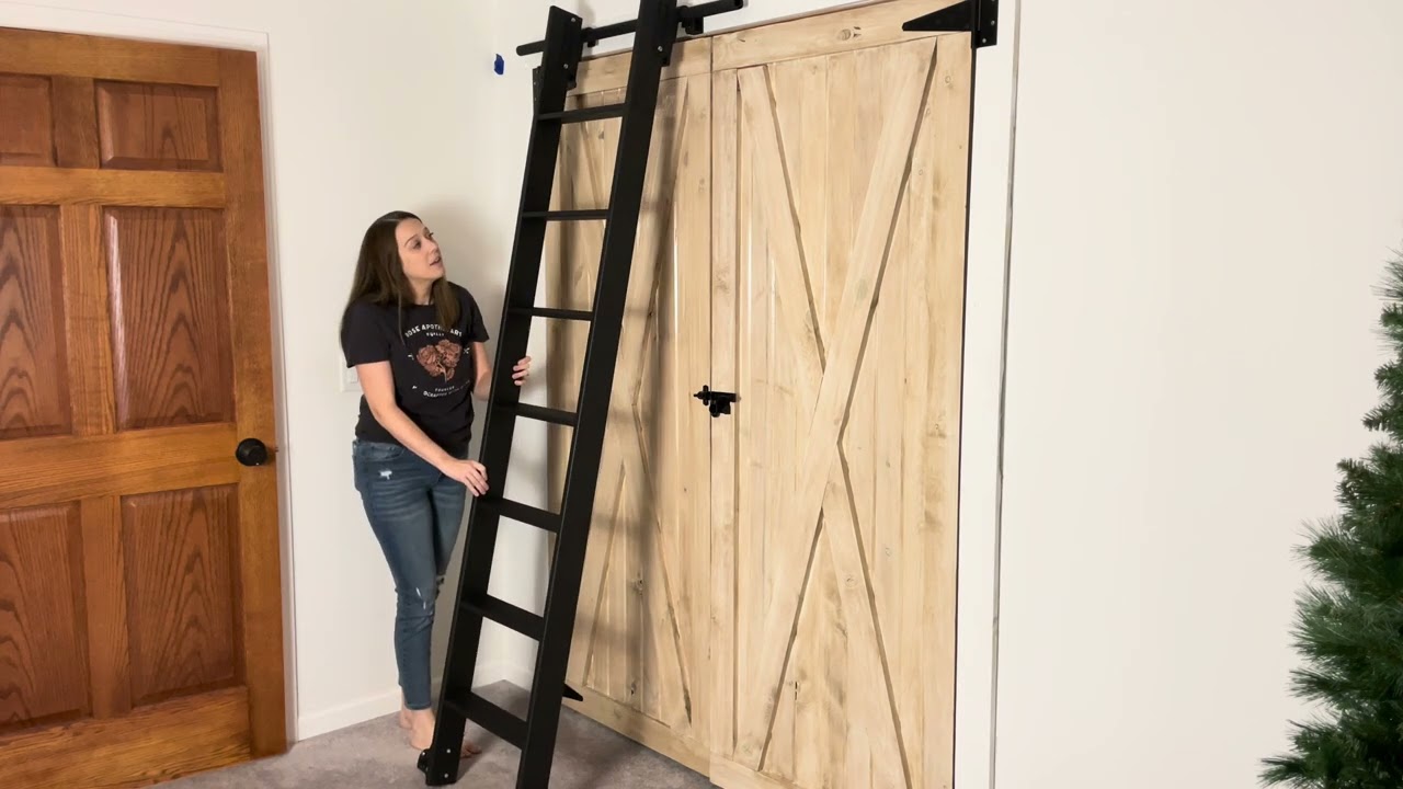 Review of 3.3FT Hook On Rolling Library Ladder!