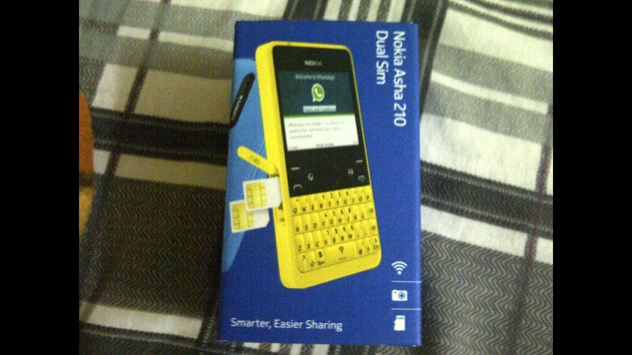 nokia asha 210 dual sim black unboxing