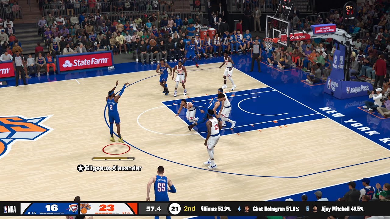 NBA 2K26 Gameplay (PS5) Thunder vs Knicks Hall of Fame Difficulty