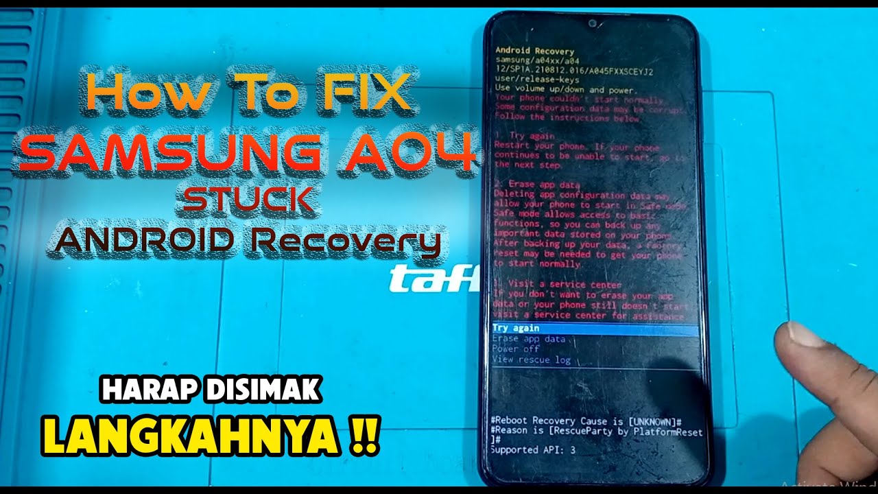 3 Tahapan Cara Atasi Samsung A04 Stuck Android Recovery