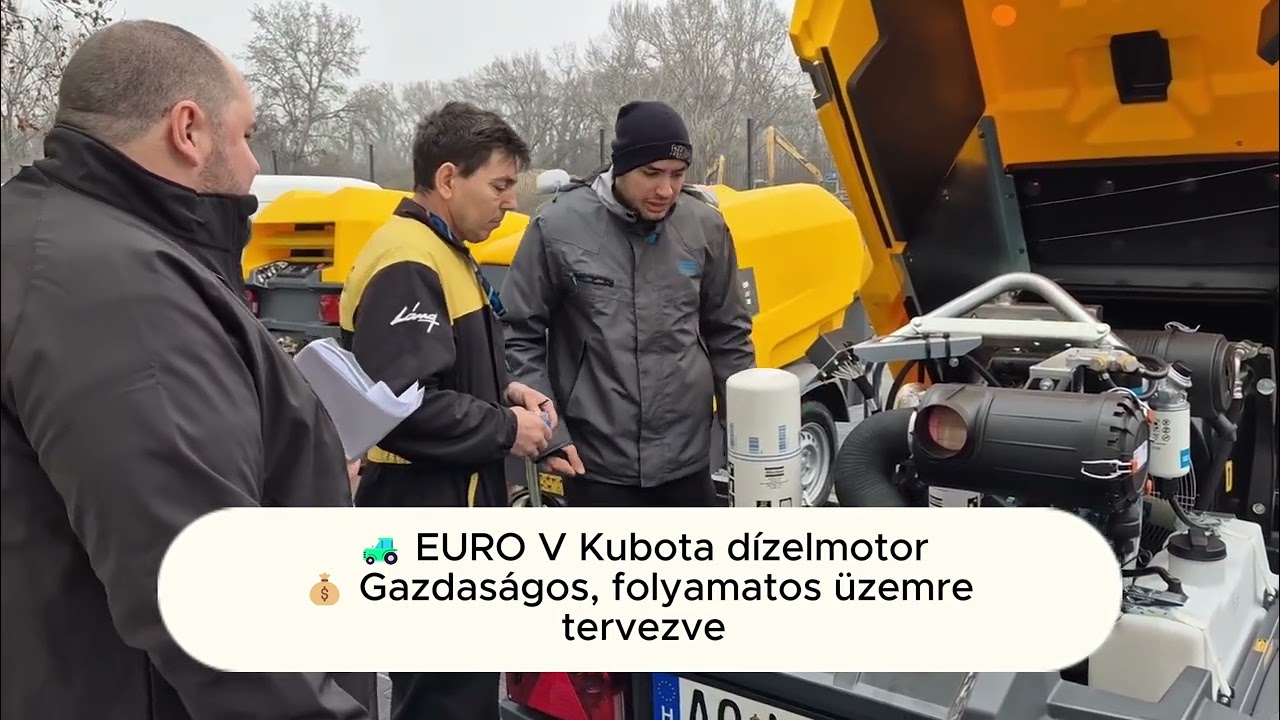 Atlas Copco XAS 88 diesel mobilkompresszor – Gépátadás homokszóráshoz | Teljes szakmai háttérrel