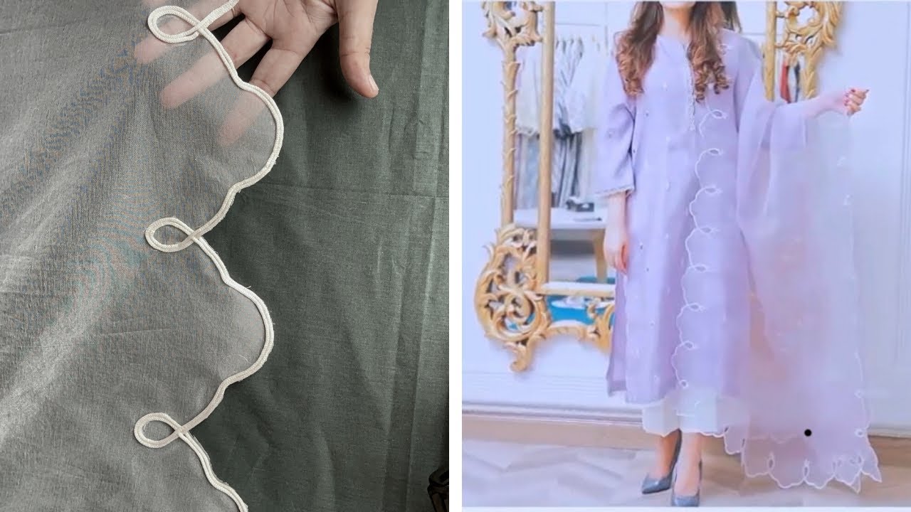 Cutwork On Dupatta | Dupatta Designing Ideas 2022 | Kameez Ghera Design with Cutwork