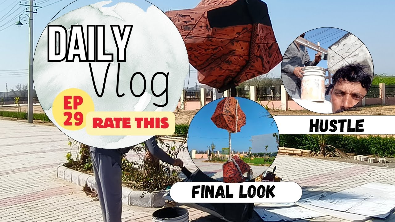 Scene behind Daily Vlog | Cement Unique sculpture Finishing Work | Village Art Routine | EP 29