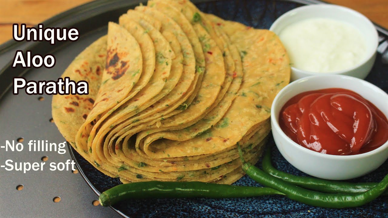 New Recipe No Filling Aloo Paratha | Unique Butter Chilli Garlic Indo Italian Aloo Paratha