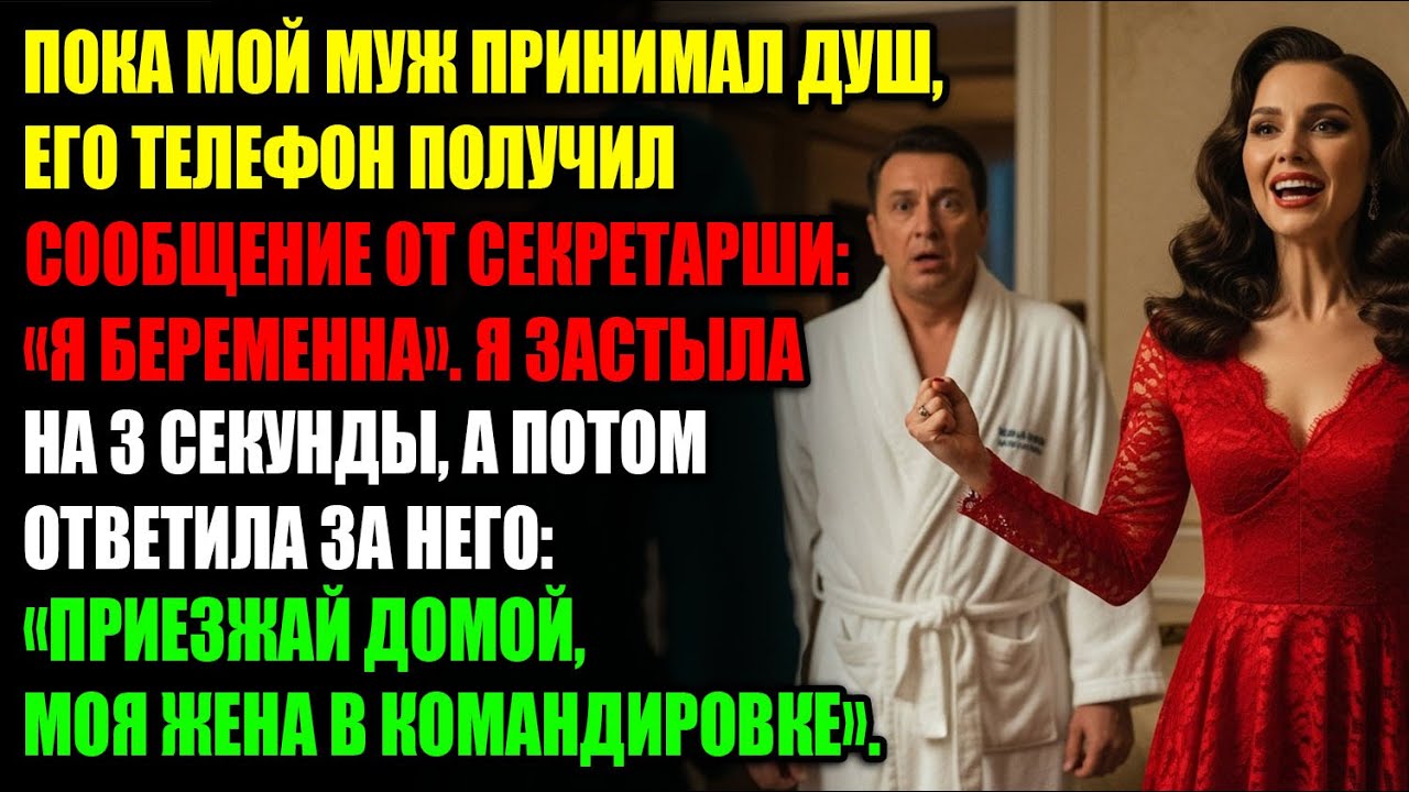 🛀Муж был в душе 📱💌 сообщение от секретарши: «Я беременна» 🤰 я застыла на 3 секунды и ответила… 🤫