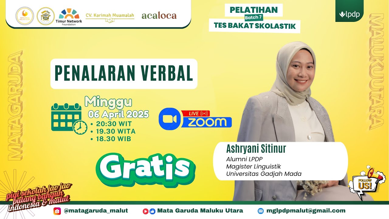PENALARAN VERBAL | Pelatihan Tes Bakat Skolastik (TBS) FOROK BESI MATA GARUDA MALUKU UTARA 2025