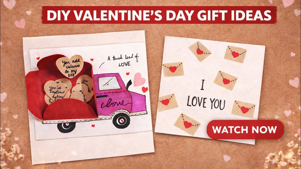 Last Minute DIY Valentine’s Day Card | Quick & Easy Handmade Gift Idea | Handmeyd Treasures 