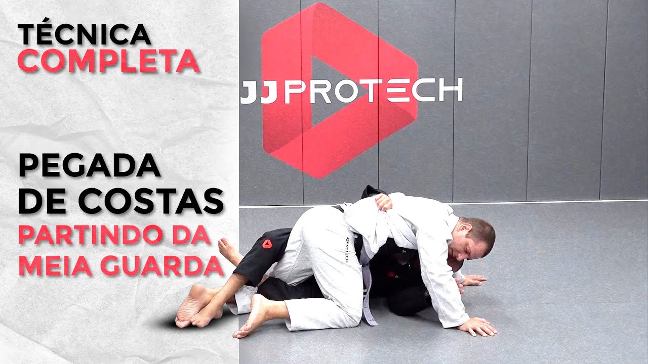 Aprenda essa pegada de costas partindo da meia guarda com o professor Jean Feijó