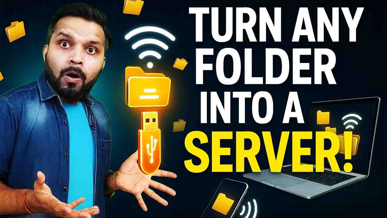 🚀 Turn Any Folder into a Server! 🖥️📱 #TechTrick #filesharing