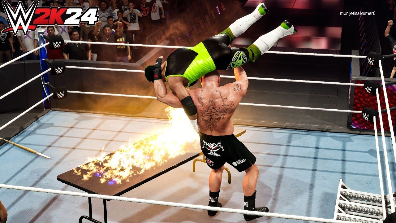 WWE 2k24 - Brock Lesnar '14 vs Hurricane: Extreme Rules Match at Payback 