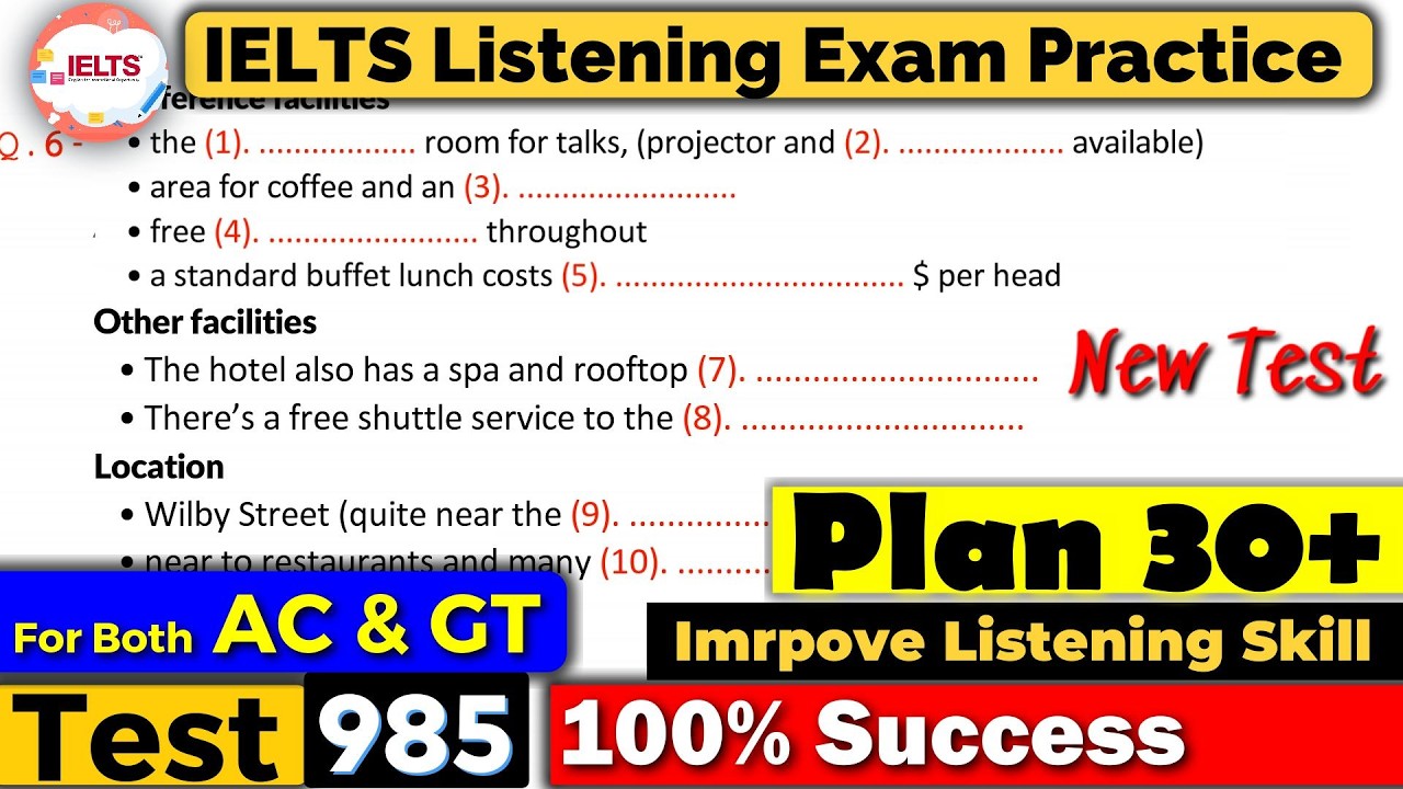 IELTS Listening Practice Test 2026 with Answers | Recent Exam - 30.03.2026