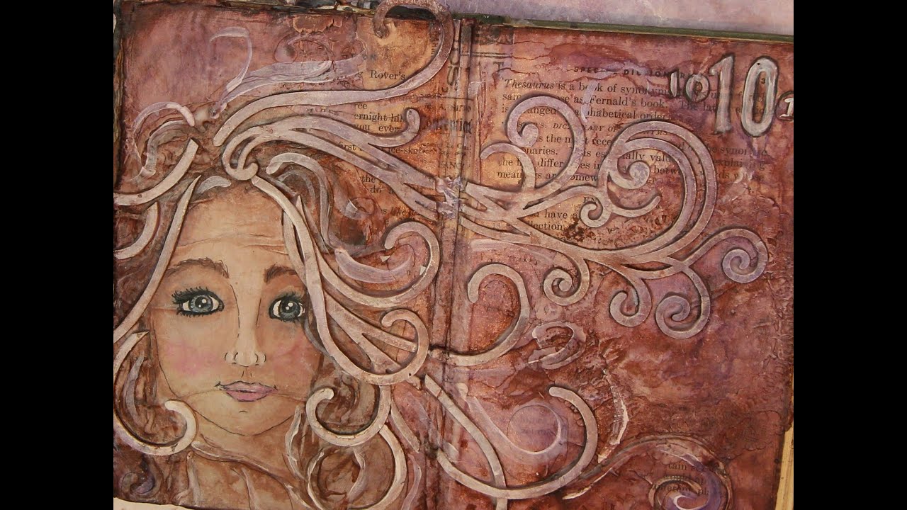 Altered Book Art Journal Page Process 