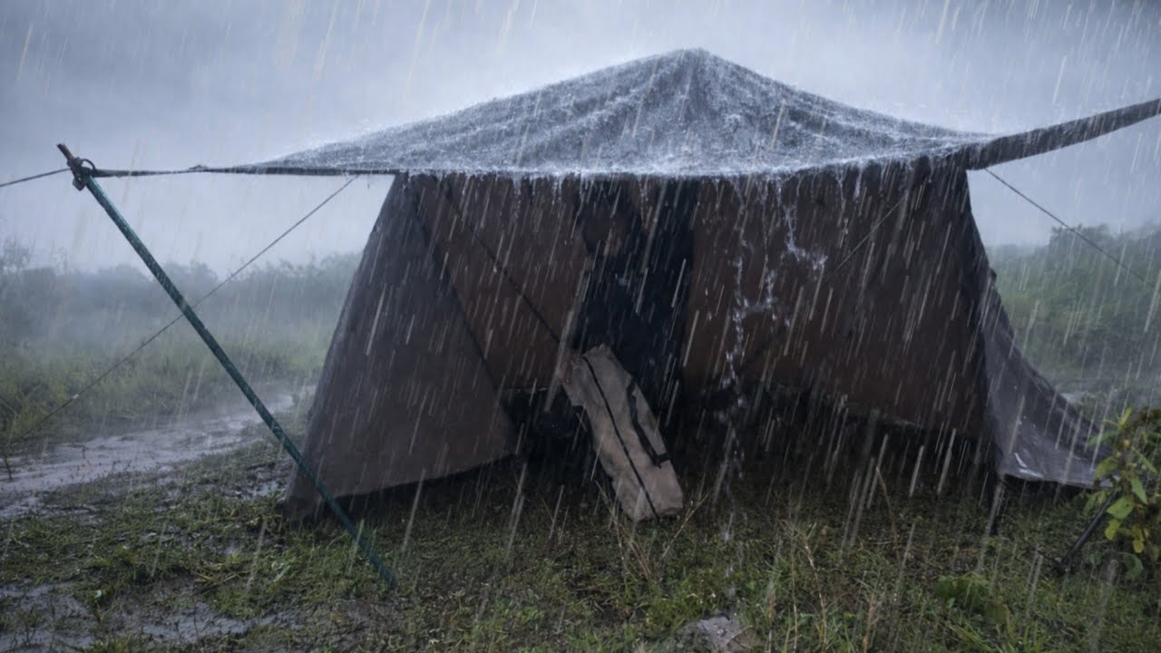 THE WORST RAIN STORM I'VE EVER EXPERIENCED‼️CAMPING IN HEAVY RAIN