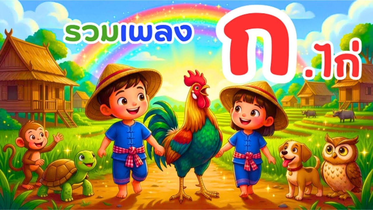 รวมเพลง ก.เอ๋ย ก.ไก่ 3 เวอร์ชั่น ภาพ3D สวยๆ  lพยัญชนะไทยlเพลงเด็กอนุบาลlเพลงเด็กไทยlเพลงเด็กดีหรรษา