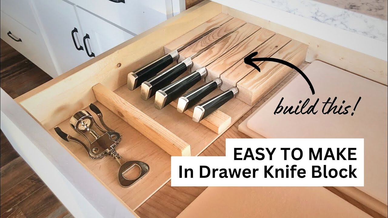 Подставка для ножей своими руками в ящике #anawhite #diyprojects #knifeblock