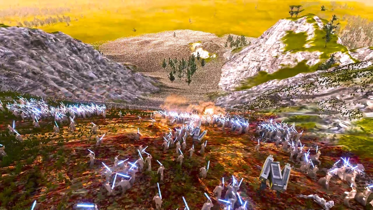 Bergbasis! Jedi, Clone Troopers, Apaches, T45 VS Hellknights | ULTIMATIVER EPISCHER KAMPFSIMULATOR 2