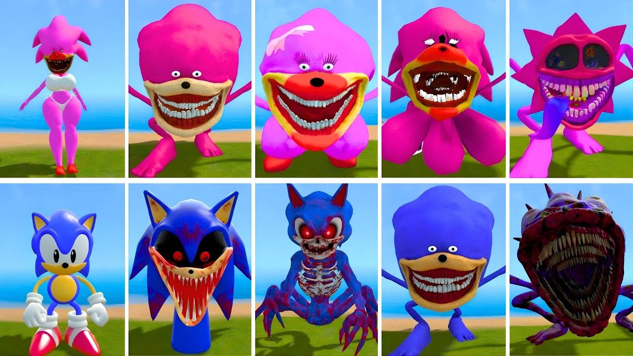 EVOLUTION ALL NEW PINKI PINK FAMILY VS ALL CURSED SONIC HYDRA TAPES ? in Garrysmod!,...