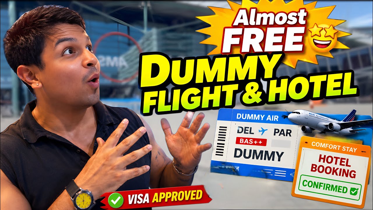 DUMMY Flight Ticket & Hotel Booking FREE | How to book | World's Cheapest Dummy Tickets
