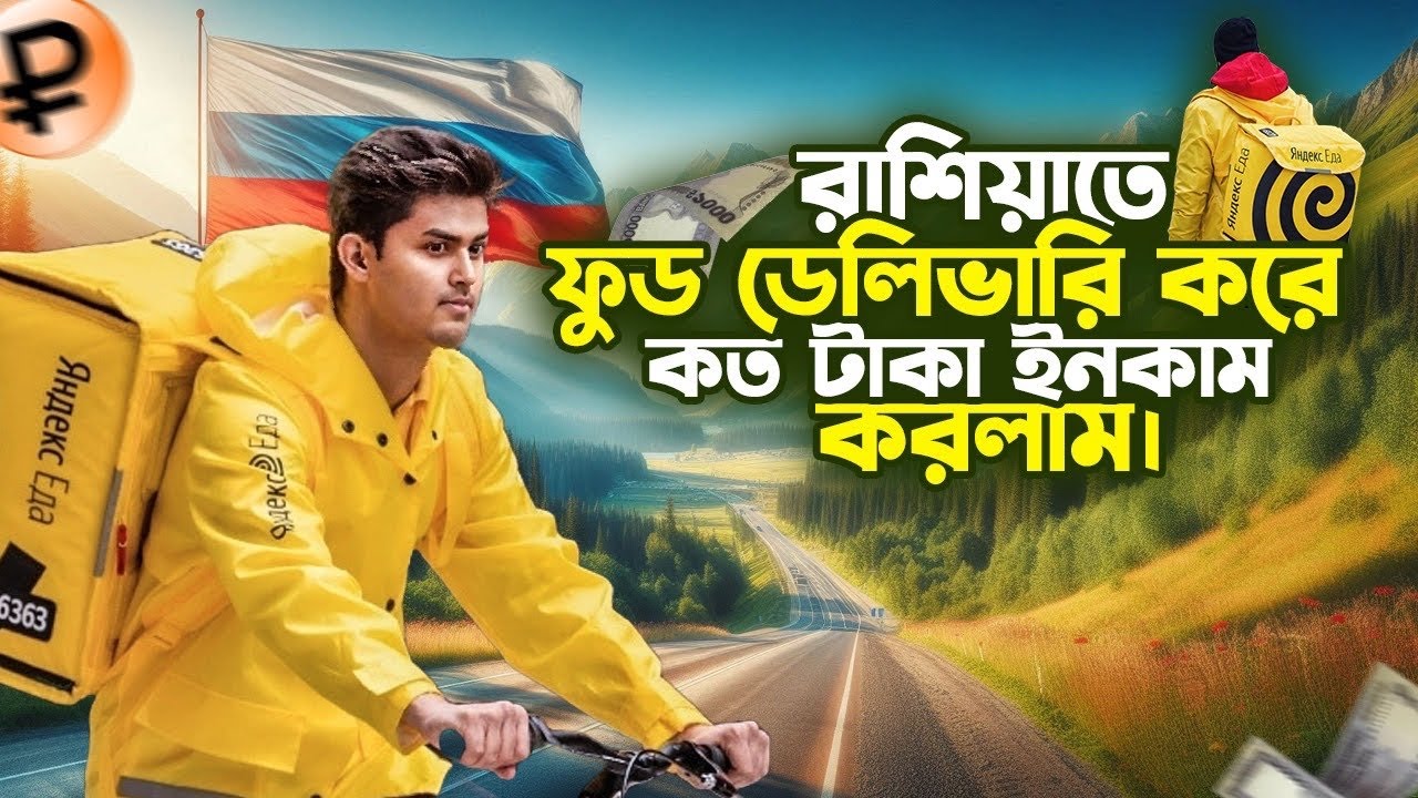 রাশিয়াতে ফুড ডেলিভারি করে কত টাকা ইনকাম করলাম? Food delivery job for student in Russia 🇷🇺