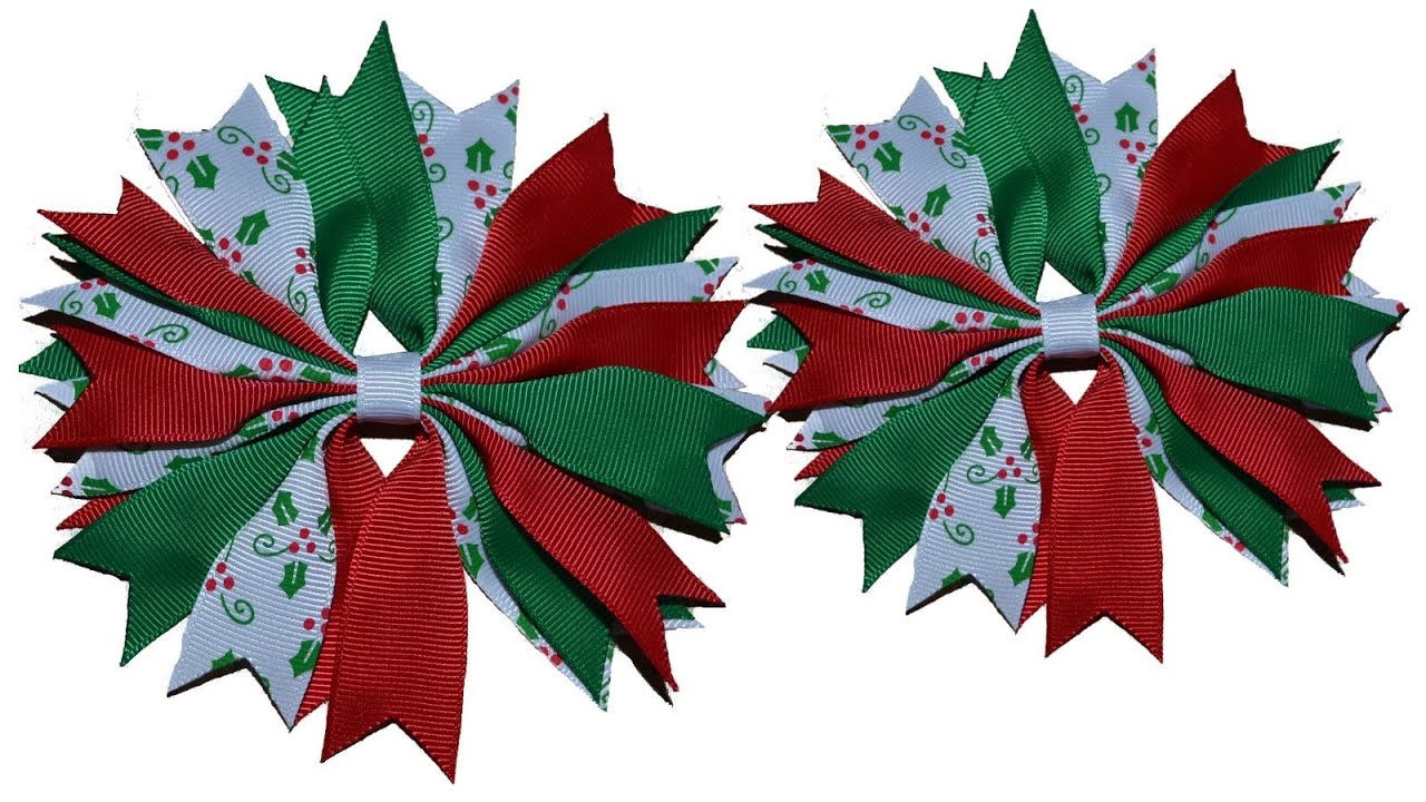 How To Make A Ribbon Spike Pinwheel Hair Bow Tutorial