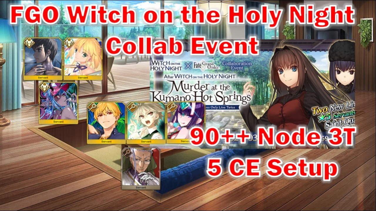 [FGO] Событие коллаборации FGO x Ведьма в Святую Ночь (Mahoyo): 90++ узлов, 3T, 5 CE-наборов [Fat...