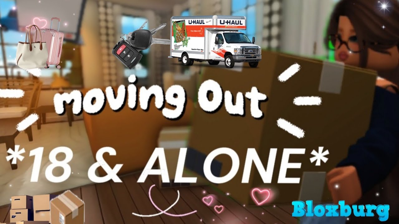 Moving Out *ALONE at 18* 😱🫶🏻 Tour & Decorating📦 | Bloxburg Roleplay