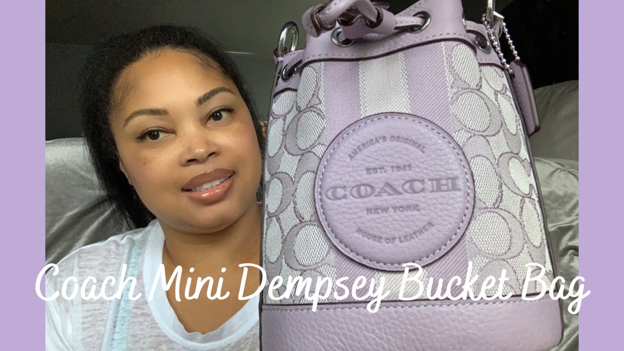 Coach Mini Dempsey Bucket Bag! What Fits?
