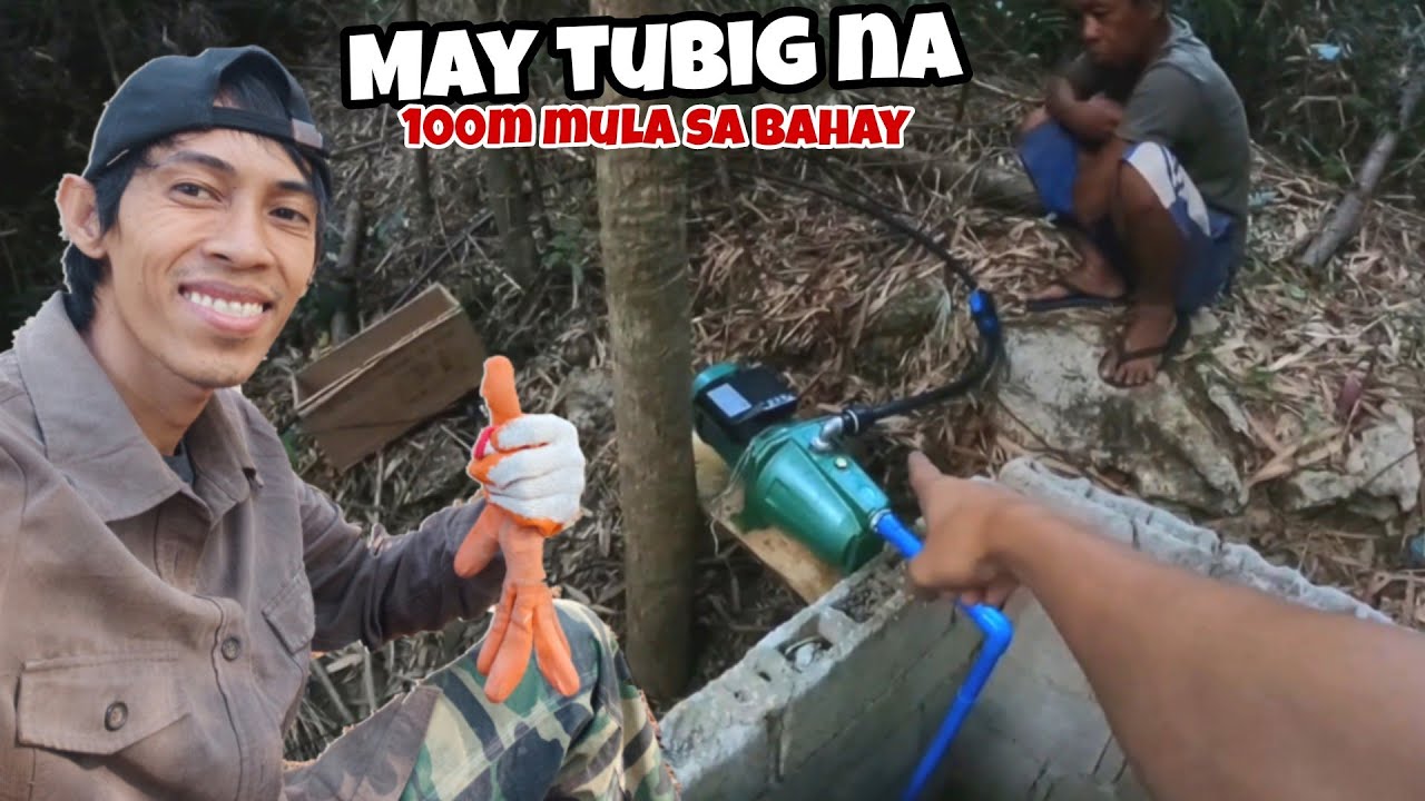 Sa wakas may tubig nadin kami sa bundok 1hp water pump basic installation