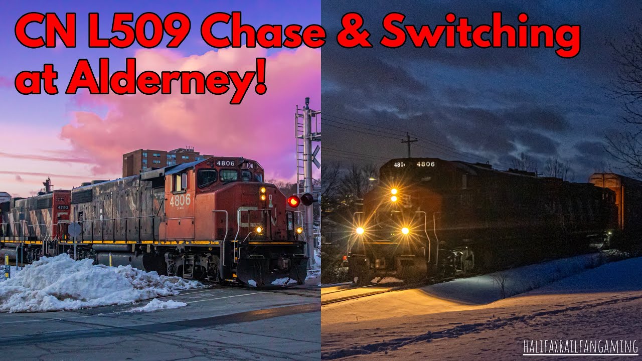 CN 4806 Leads a CN L509 Working at Alderney & Through Shearwater, NS!