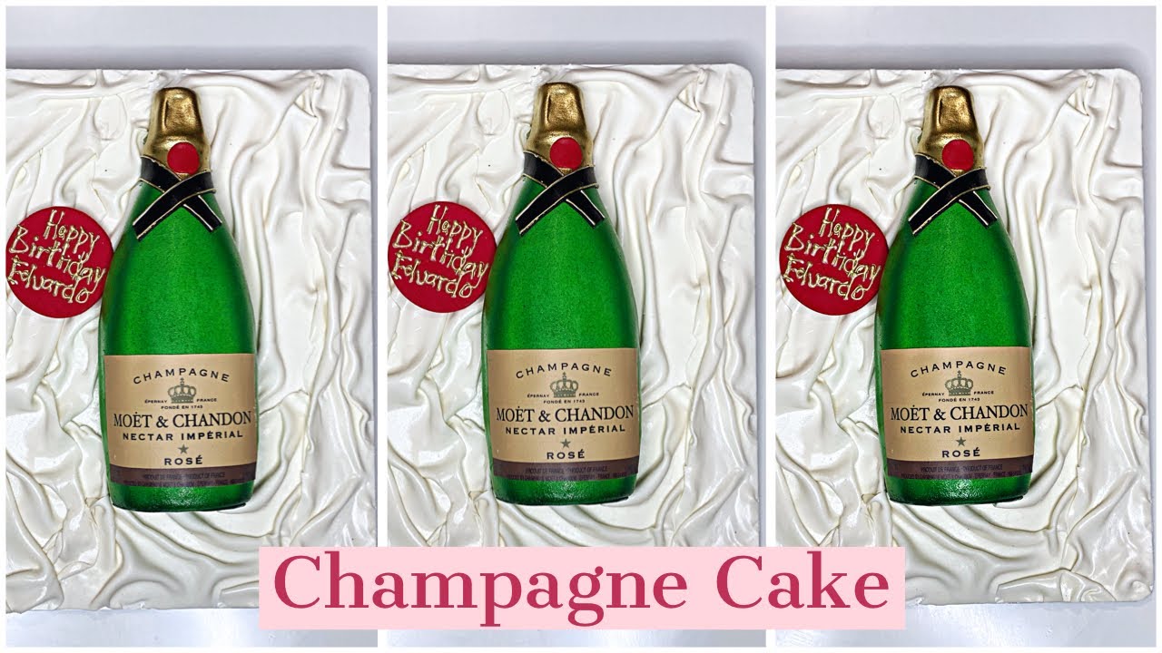 HOW TO MAKE A CHAMPAGNE BOTTLE CAKE/MOET BOTTLE CAKE