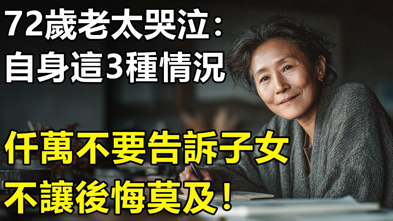 72歲老太後悔：自身這3種情況，千萬不要透露給親生兒女，切記！【情感|幸福生活|養老】