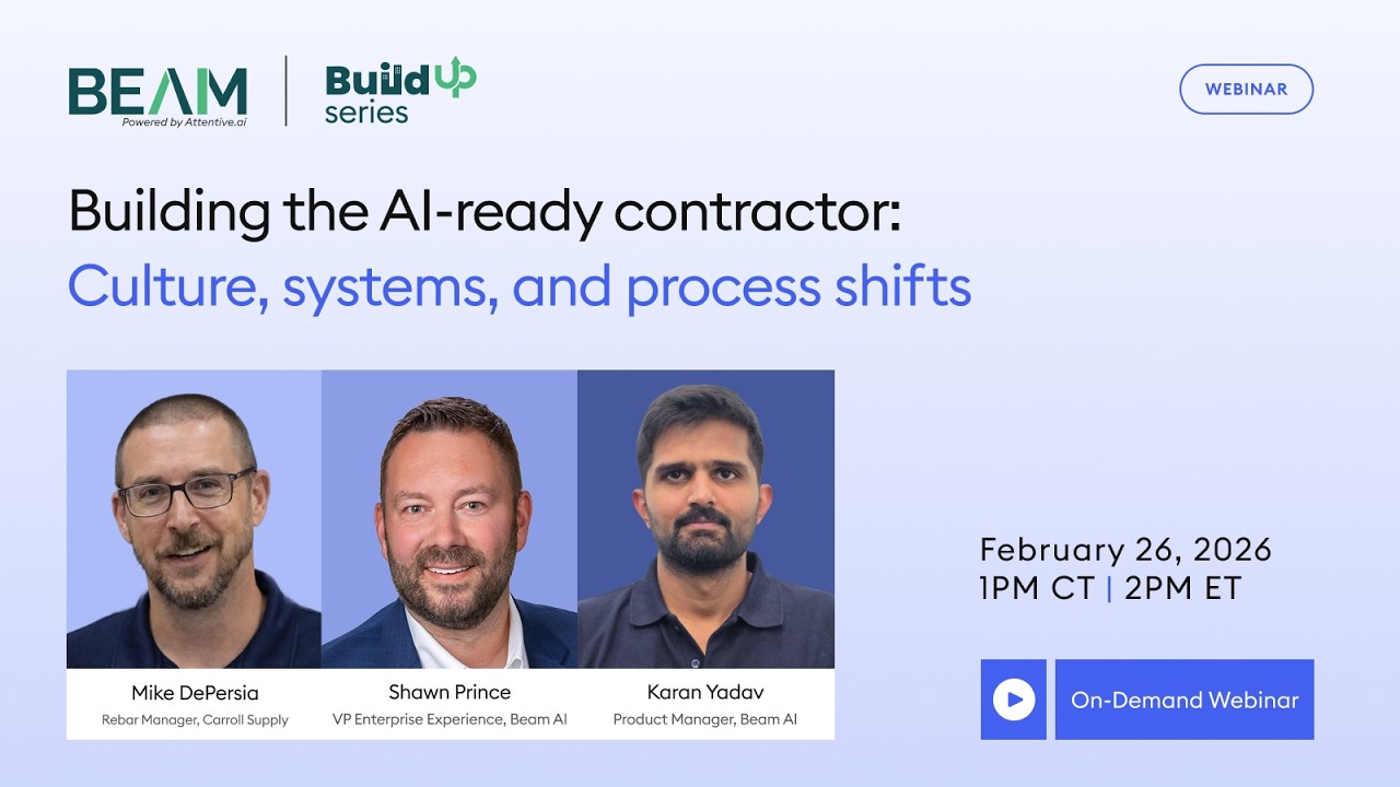 How AI is Transforming Construction Contractors | Ep 7 - BuildUp Webinar Series | Beam AI