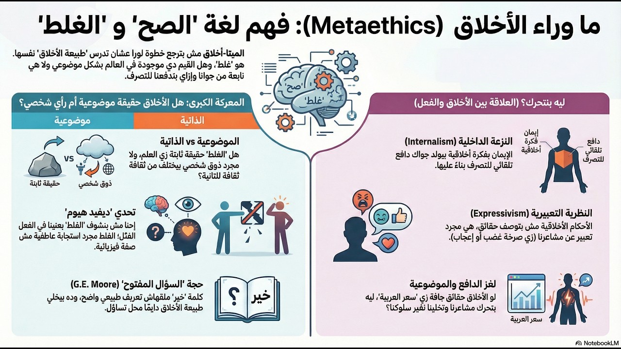 ميتا أخلاق (الأخلاقيات الفوقية) - لغز الأخلاق  معنى  الخطأ