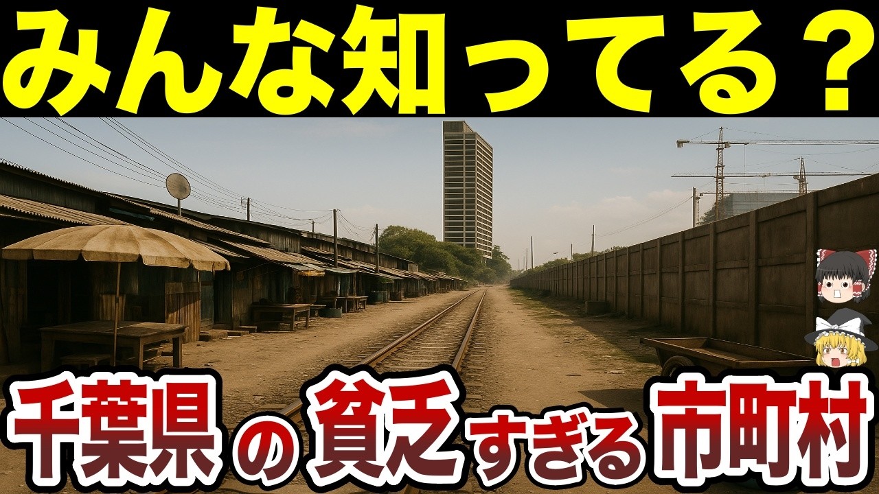 【日本地理】経済格差がヤバすぎる！千葉県の貧乏市町村ランキング【ゆっくり解説】