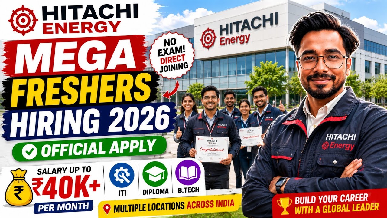 🔥 Hitachi Energy Mega Freshers Hiring 2026 | Official Apply | ITI, Diploma & B.Tech