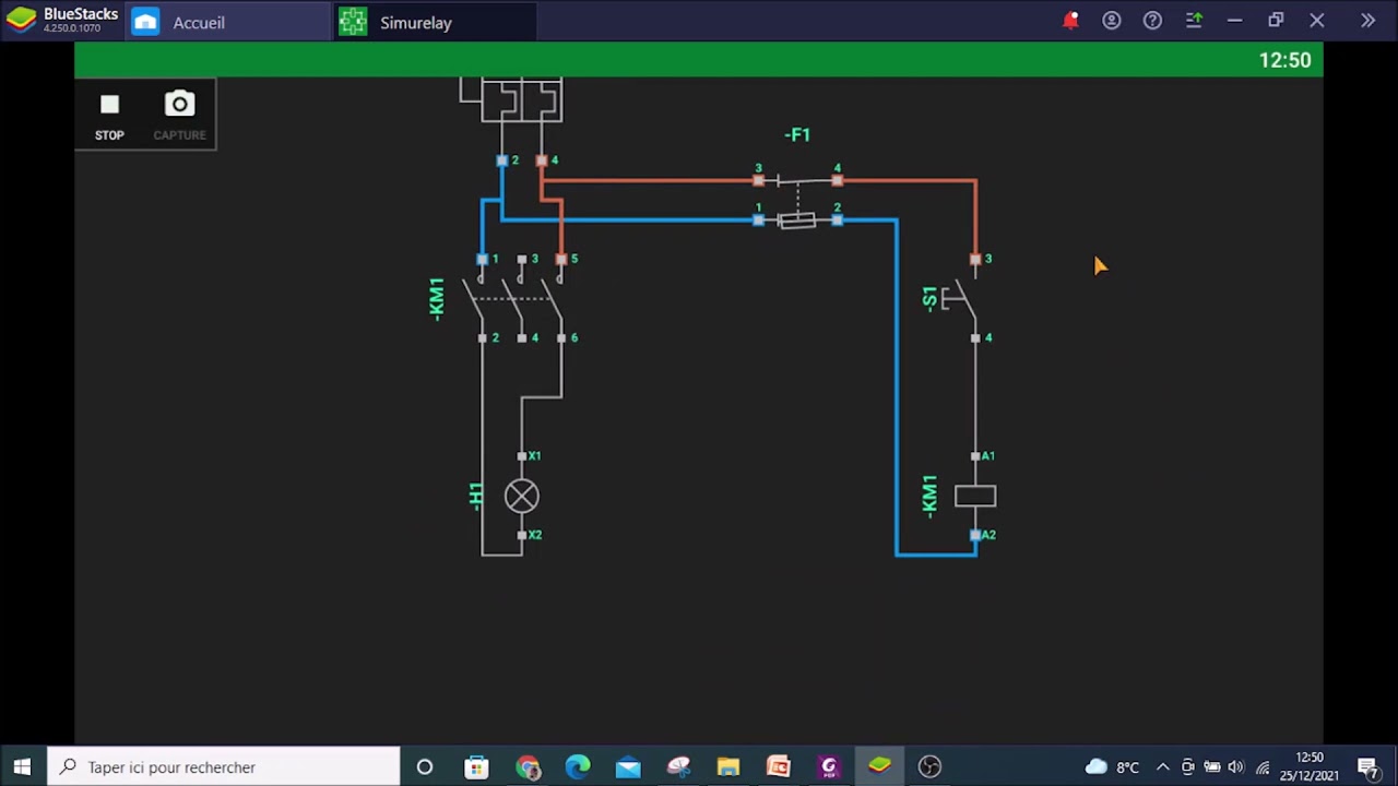 Electrotechnique :  Le contacteur ( notions de base, exercice de câblage avec SIMURELAY 👍 ) .