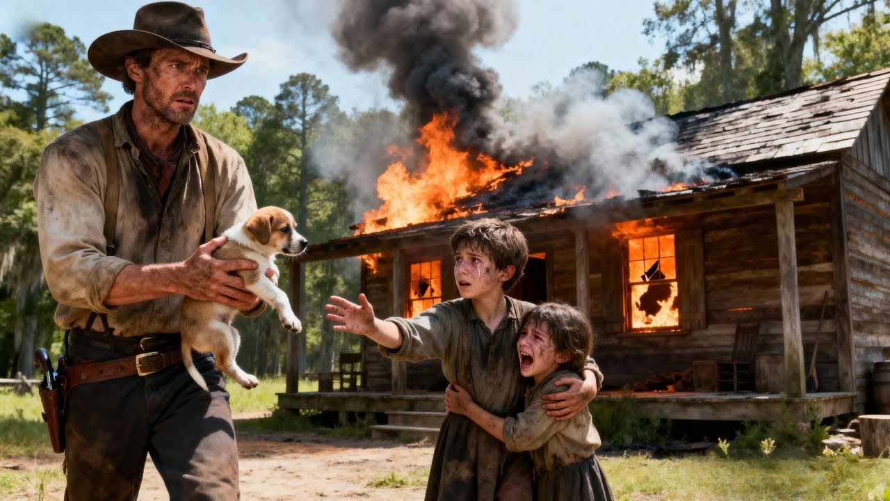 “Sir, Please… Mama’s Still in the House,” They Said—And He Froze with the Puppy in His Hands