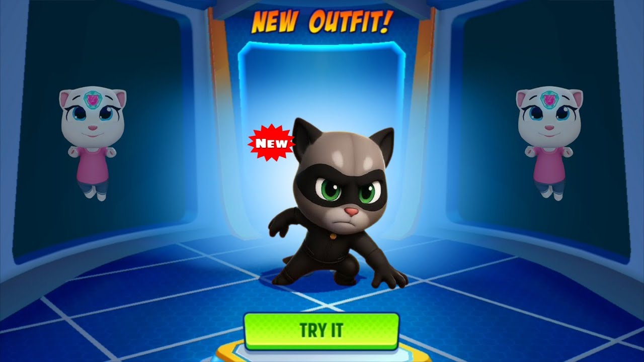 Talking Tom Hero Dash Unlock Random Characters - Cat Noir Tom - Full Screen - Android